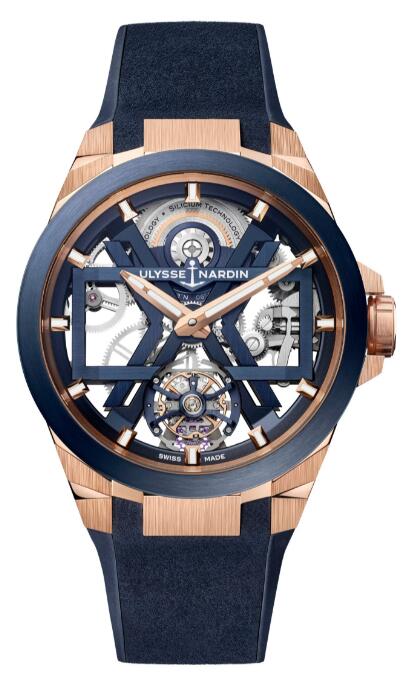 Ulysse Nardin Blast Tourbillon Blue & Gold Replica Watch Price 1725-400-3A/3A